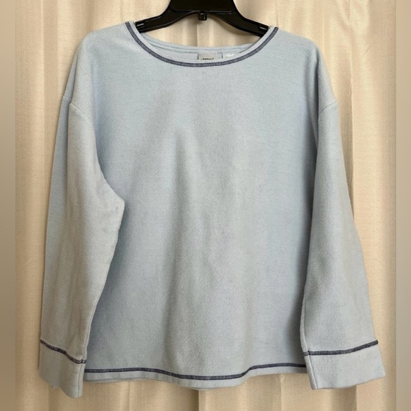 Personal Identity Sweaters - Personal Identity Light Blue Cotton Blend Top – Size XL